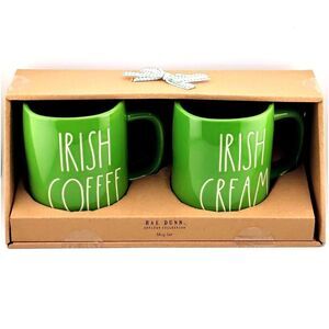 Rae Dunn Artisan Collection Irish Coffee and Cream Mug Set New in box